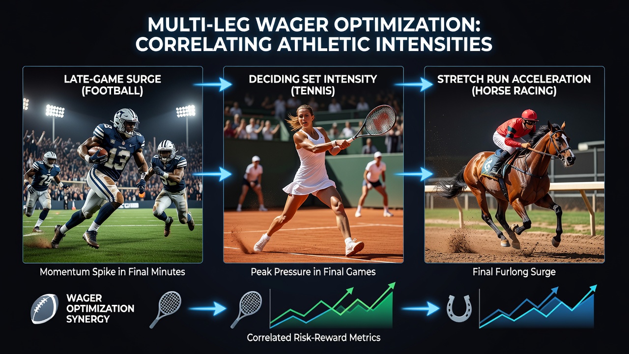 Analysis of late-game patterns in football alongside tennis deciding sets and horse racing stretch runs