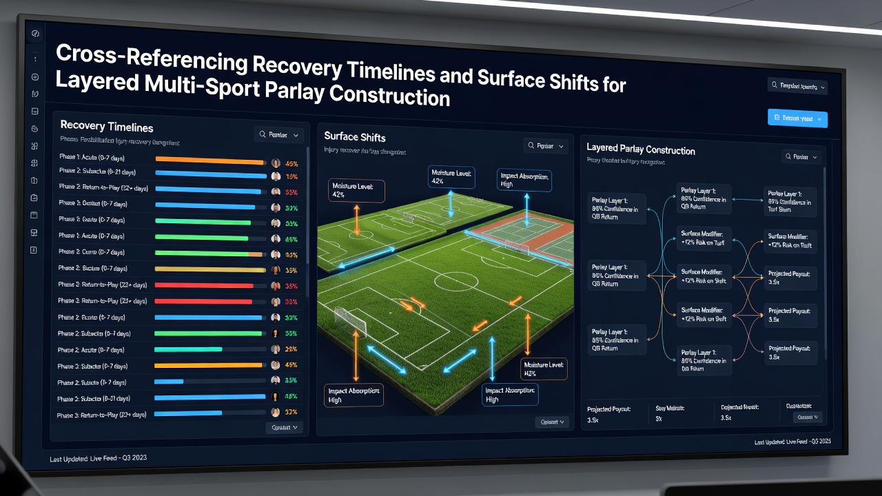 Chart illustrating surface adaptation statistics for tennis and racing with overlaid recovery period indicators