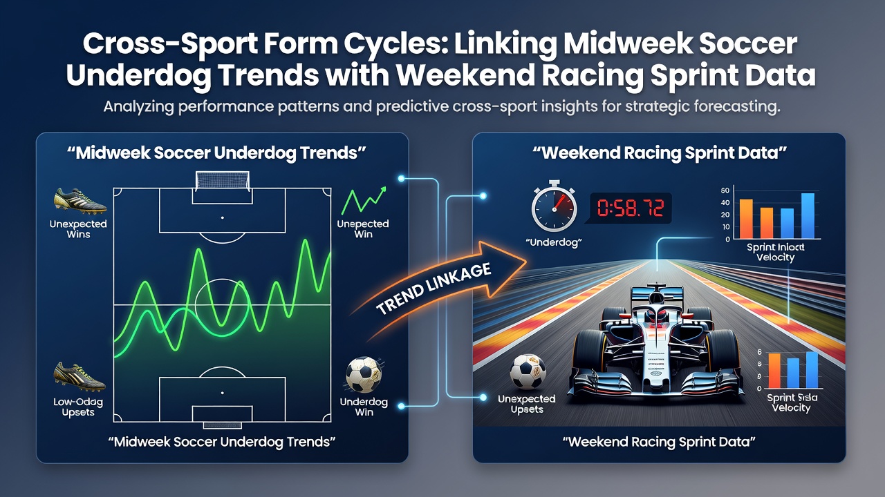 Data charts overlaying soccer underdog recovery stats with horse racing sprint sectional times