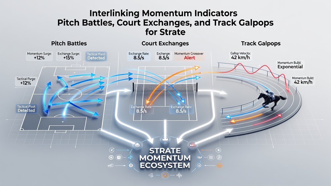 Diagram illustrating connections between momentum metrics in different sports for accumulator strategies