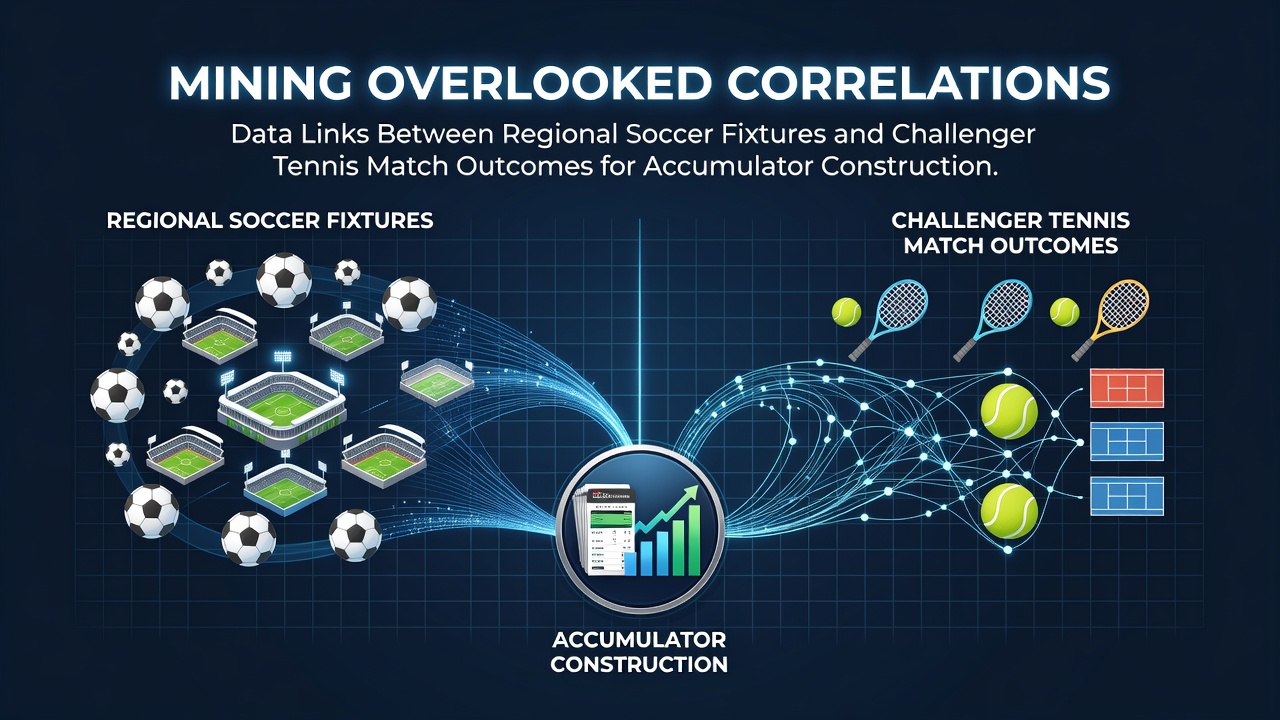 Analysis of regional soccer fixtures alongside challenger tennis schedules showing correlation points for accumulator planning