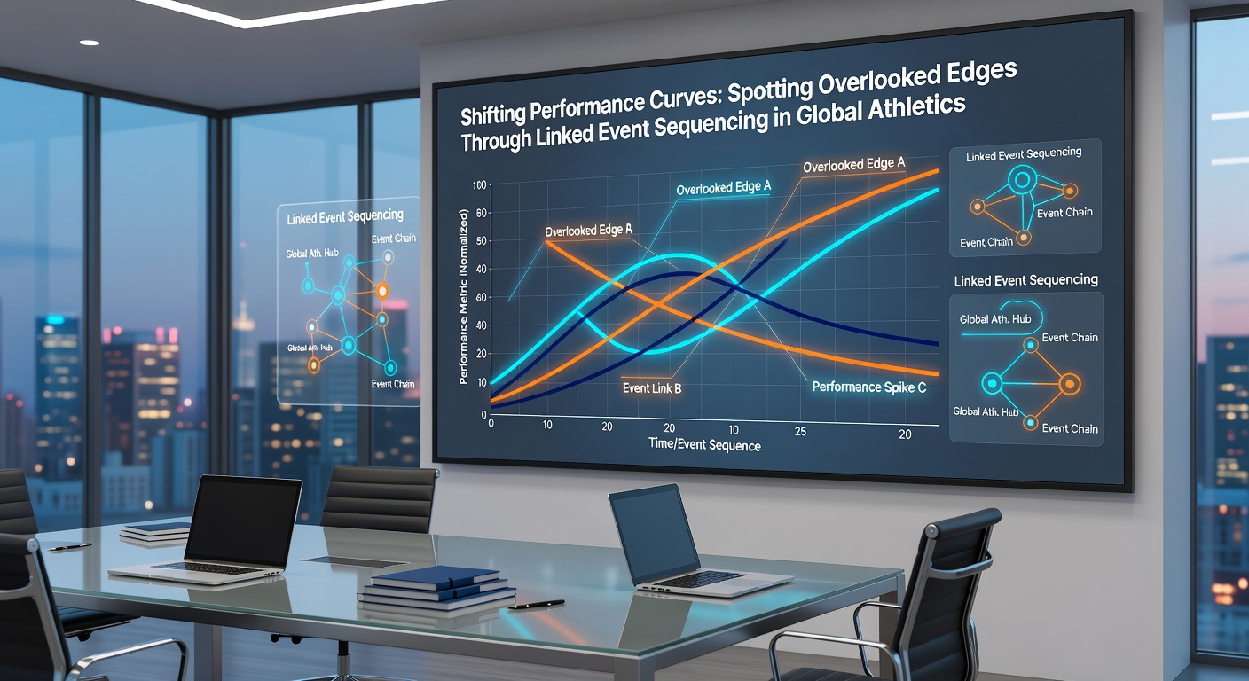 Detailed chart showing performance curves across multiple linked athletics events