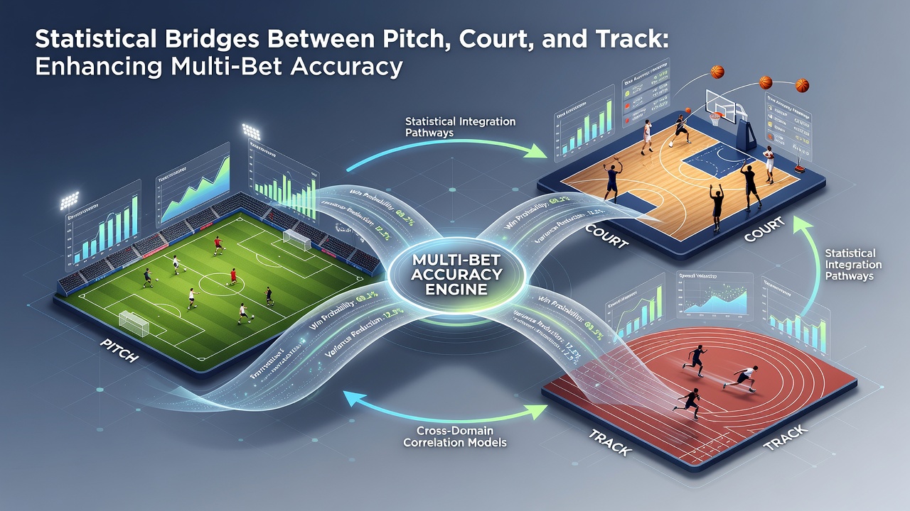 Detailed infographic illustrating statistical correlations linking soccer, tennis, and horse racing metrics for improved multi-bet outcomes